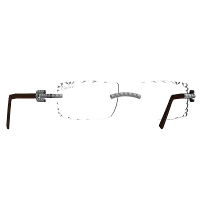 Clear Diamond Cut Cartier Buffs 