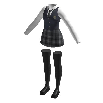 🍀School Uniform Outfit (Blue)