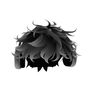 White and Black Messy Anime Hair