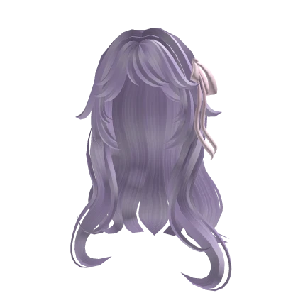 Purple Hair w/Pink Bow