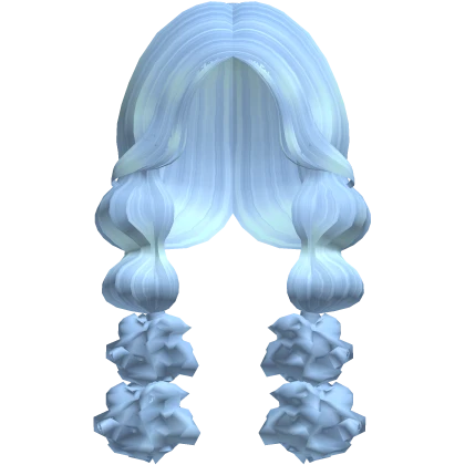 Jolly Fluffy Long PigTails in Blue
