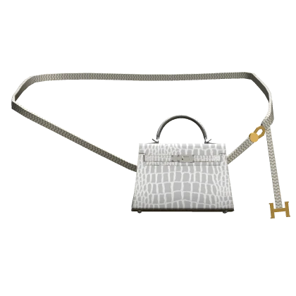 Crocodile Luxury Bag in White