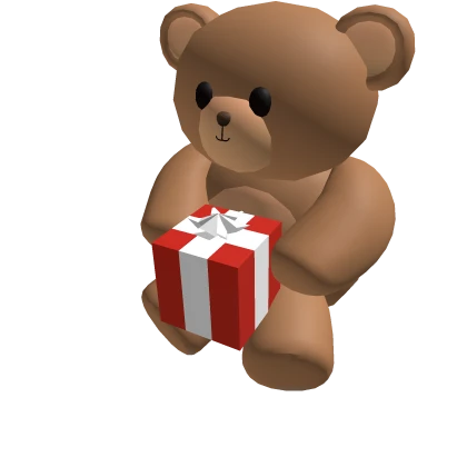 Christmas Bear with Red Gift