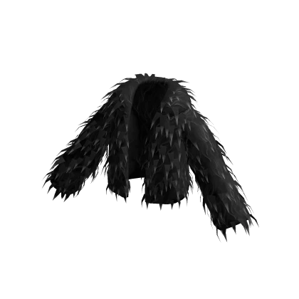 Christmas Fluffy Fur Jacket - Black