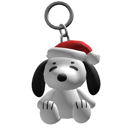 ♡ santa snoopy keychain