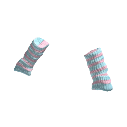 Pink Blue Striped Easter Arm Warmers