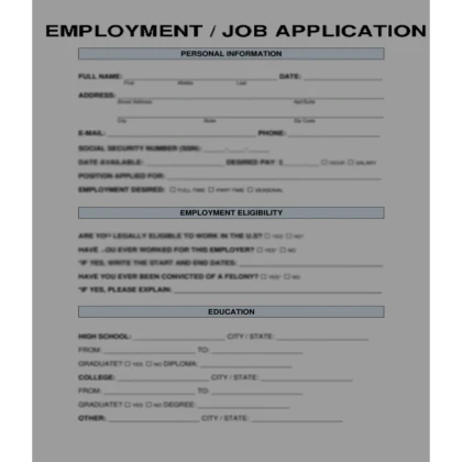 Job Application Box