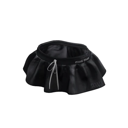 Miu Tennis Ruffle Mini Skirt (Black)