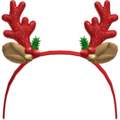 Red Sparkly Christmas Antlers