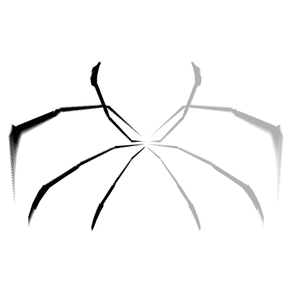 Glitch Animated Glowing Spider Back Legs Solo B/W