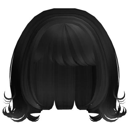 ♡꒰ sweet black curly short swirly hair