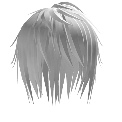 White Unkept Emo Vkei Anime Hairstyle