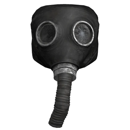Post Apocalyptic Broken Gas Mask - Black