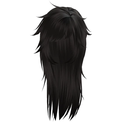 unkept messy long goth wolfcut in brown