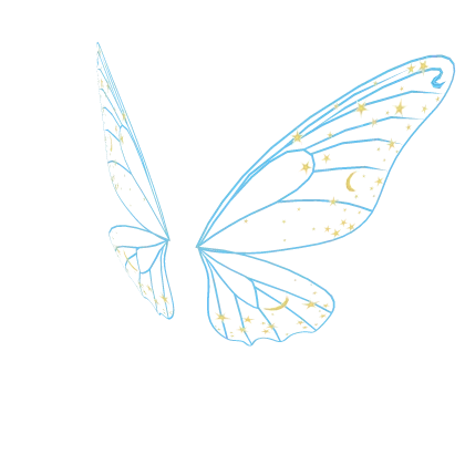 Night Sky Blue Butterfly Wings