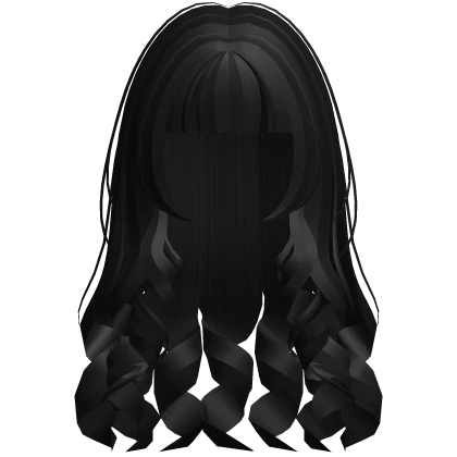 ꒰♡꒱ sweet black long curly doll hair