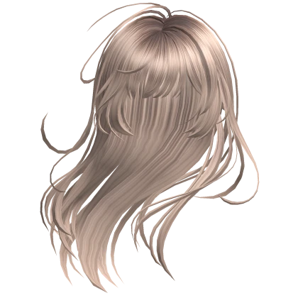 Platinum Blonde Wind-Blown Long Anime Hair