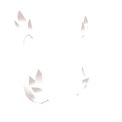 White Cartoony Furry Cat Ears