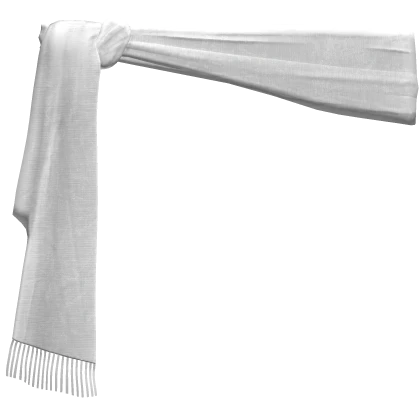 White Draped Scarf Belt