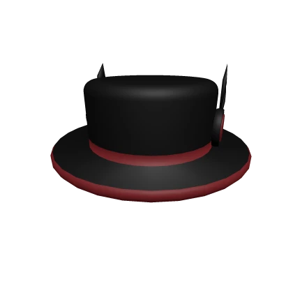 Black and Maroon Winged Tophat