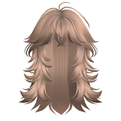 Fluffy Long Spikey Wolf Cut Hair Milktea Brown