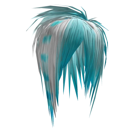 Razor Spiked Hair (White/Cyan)