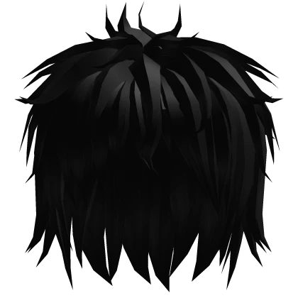 Black Messy Emo Scene Anime Hairstyle
