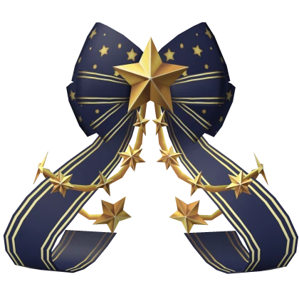 Cosmic Star Bow in Dark Navy Blue