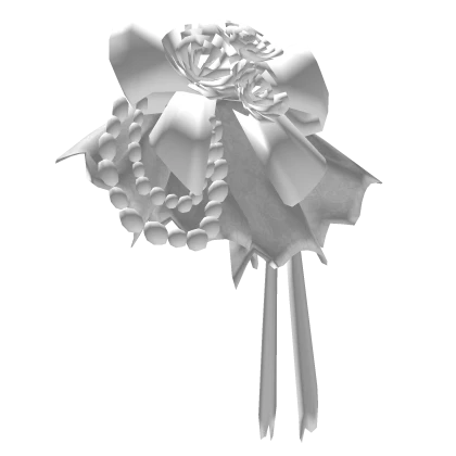 ♡ ⋮ Dolled Floral Headpiece In White