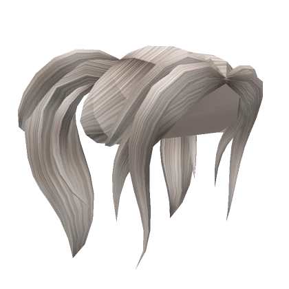 Stylish Ponytails w/ Wisps (Ash Grey)