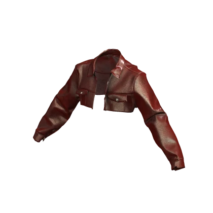 ʚ♡ɞ Red Cropped Leather Jacket