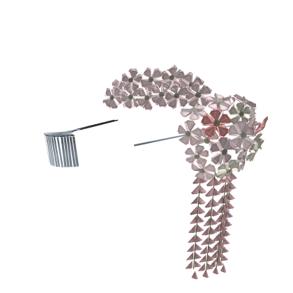 🌸 Traditional Japanese Kanzashi light pale pink