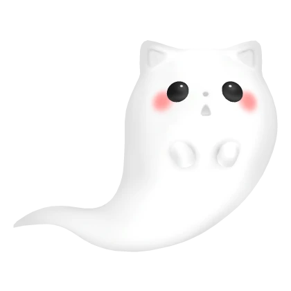 Cute Glowing Ghost Kitty Cat