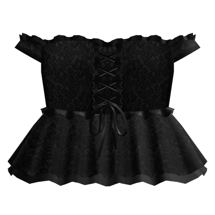 gothic lace off shoulder corset dress 3.0 black