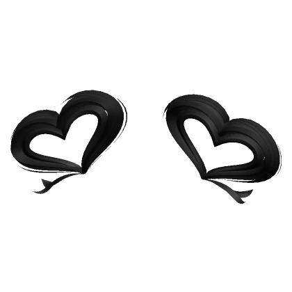 Cute Valentines Heart Bun Extensions in Black