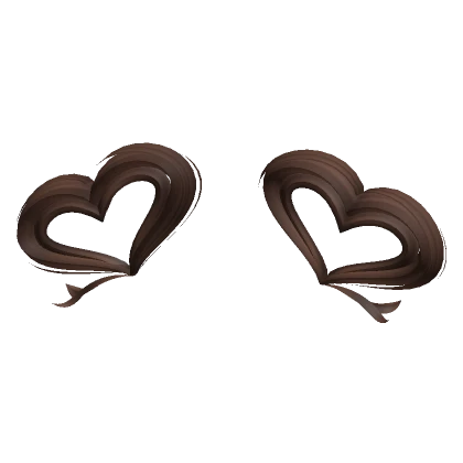 Cute Valentines Heart Bun Extensions in Brown