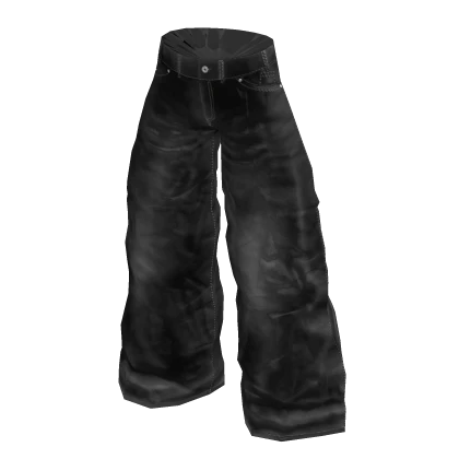 Y2K Baggy Jeans Washed Black
