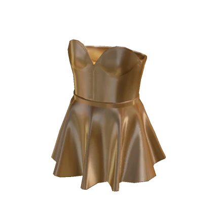 Gold Sweetheart Mini Dress