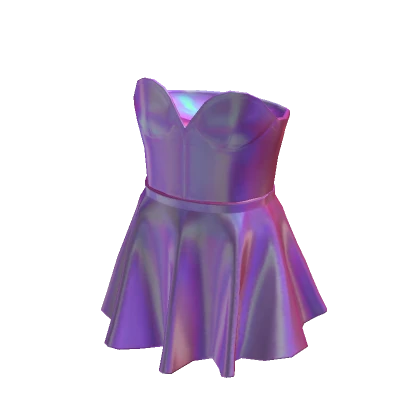 Iridescent Purple Sweetheart Mini Dress