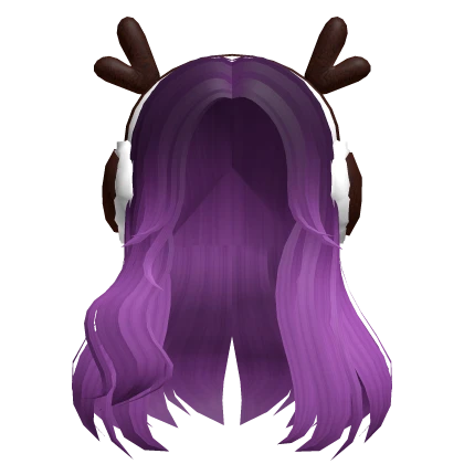 Classic Purple hair with winter Christmas antlers