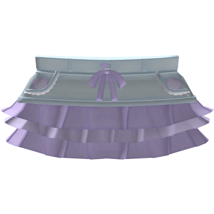 ♡ adorable jean skirt with purple ruffles