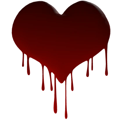 Red dripping love heart