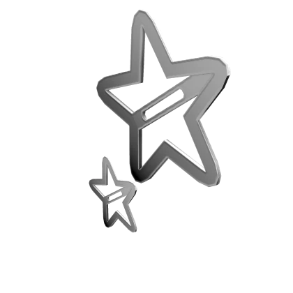 Y2K Cute Silver Star Clips 