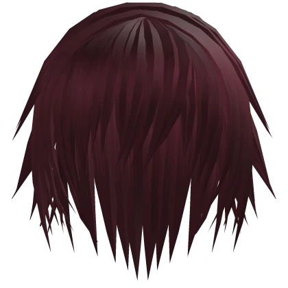 emo messy boy hair red