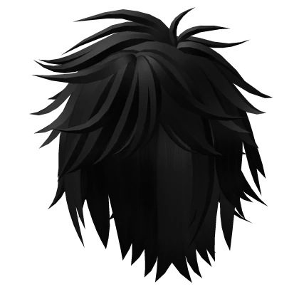 Short Messy Emo Punk Scene Harajuku Hair in Black