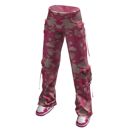 Pink Camo Baggy Cargo Pants