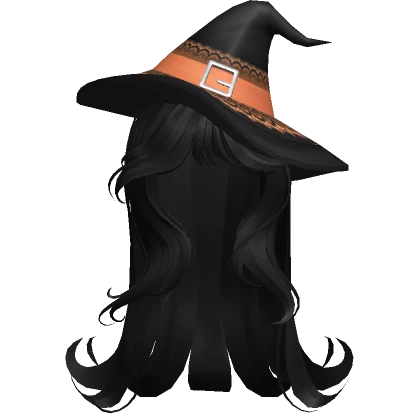 ♡ halloween witch girly hair in black