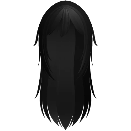 long emo ghost girl hair in black