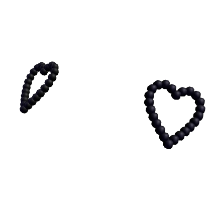 Trendy Pearl Heart Hair Clips Black