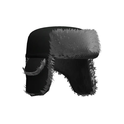 Fluffy Black Ushanka